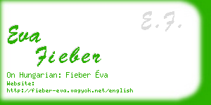 eva fieber business card